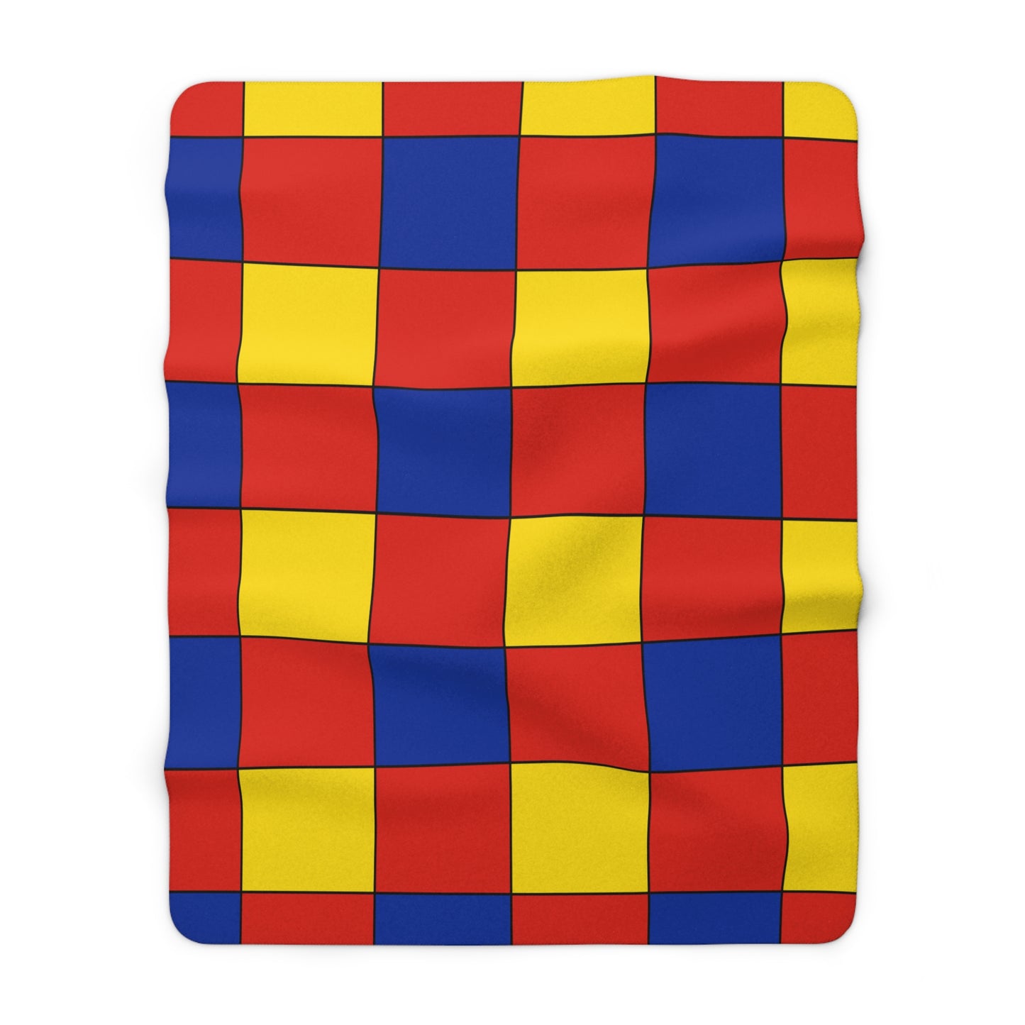 Romania Retro Check Blanket Throw