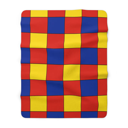 Romania Retro Check Blanket Throw