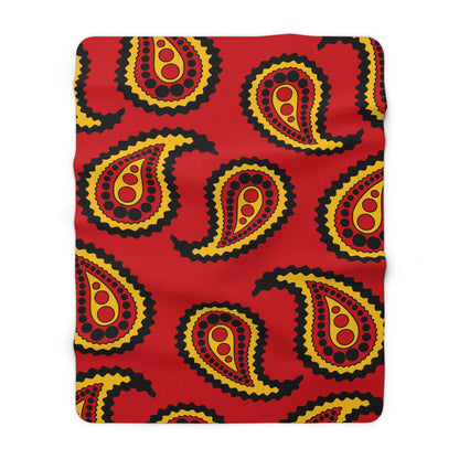Timor Leste Retro Paisley Blanket Throw