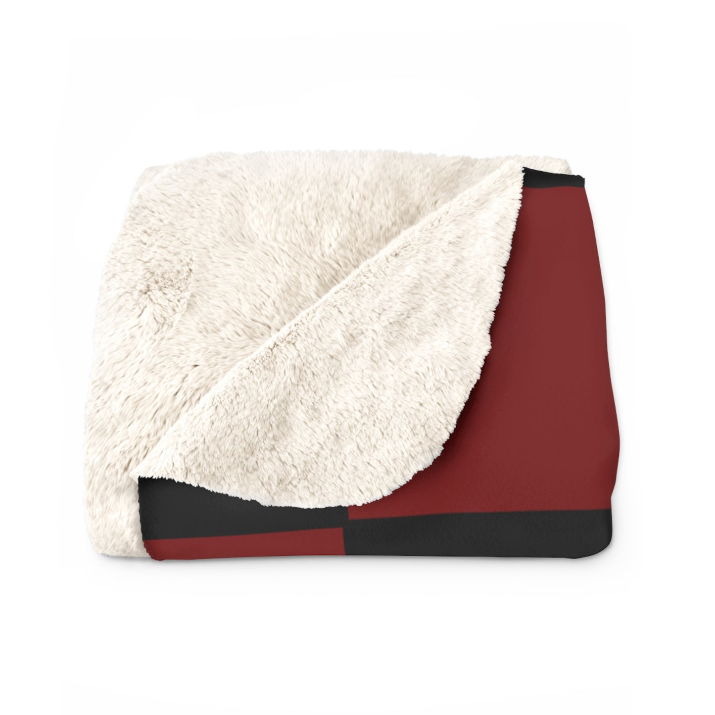 Maroon, Black Retro Check Blanket Throw