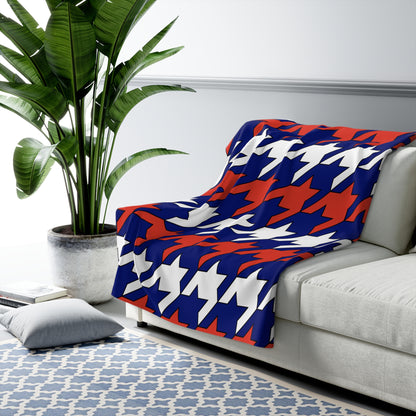 Cabo Verde Retro Houndstooth Blanket Throw