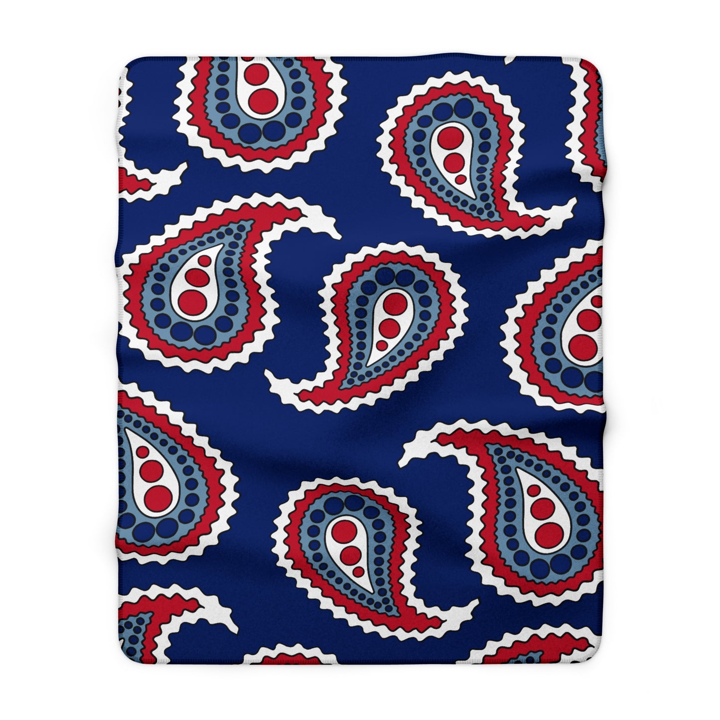 Falkland Islands Retro Paisley Blanket Throw
