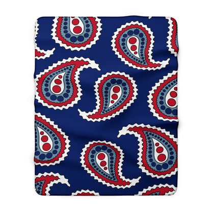Falkland Islands Retro Paisley Blanket Throw