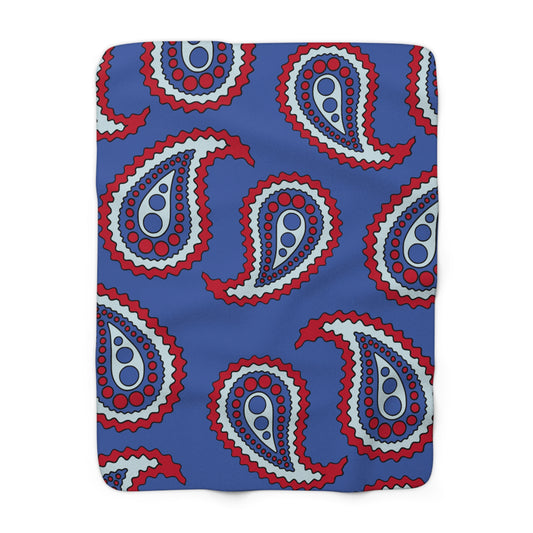 Guam Retro Paisley Blanket Throw