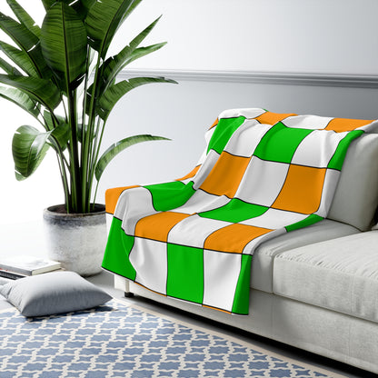 Cote Divoire Retro Check Blanket Throw