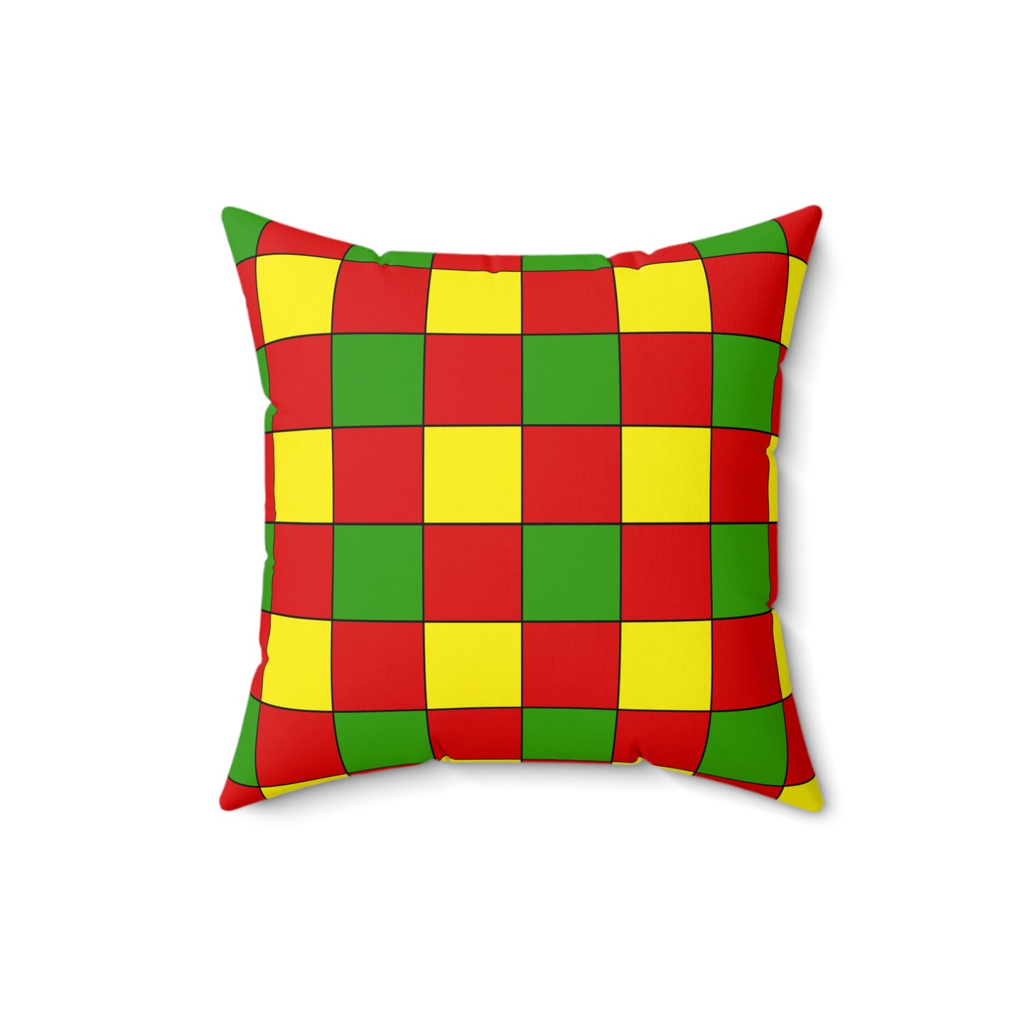 Burkina Faso Retro Check Cushion Pillow