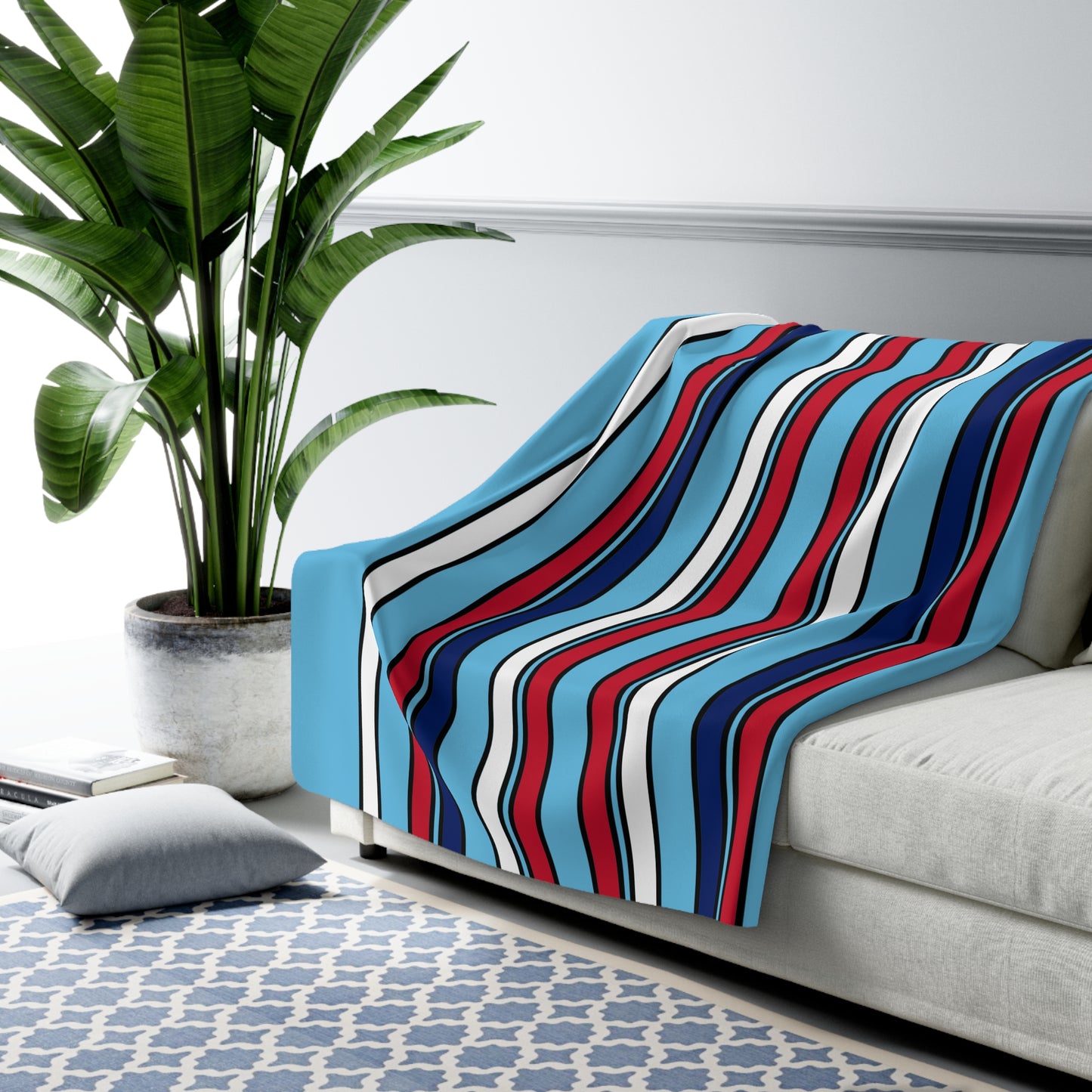 Fiji Retro Stripes Blanket Throw