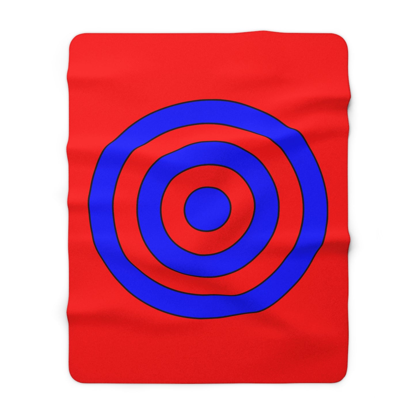 Red, Blue Retro Target Blanket Throw