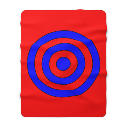 Red, Blue Retro Target Blanket Throw