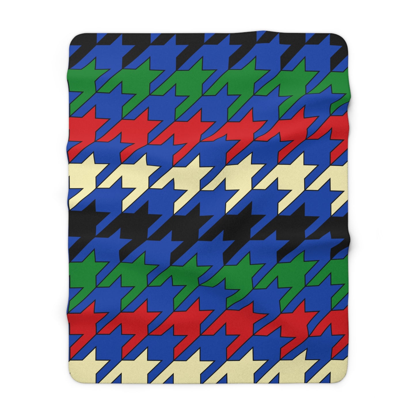 South Sudan Retro Houndstooth Blanket Throw