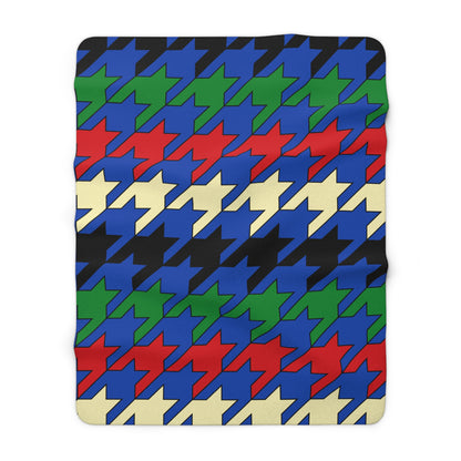 South Sudan Retro Houndstooth Blanket Throw