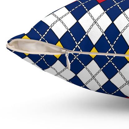 Turks And Caicos Islands Retro Argyle Cushion Pillow