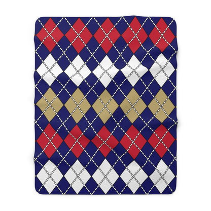 Saint Helena Retro Argyle Blanket Throw
