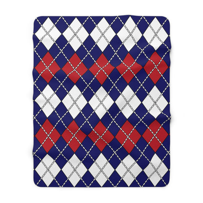 American Samoa Retro Argyle Blanket Throw