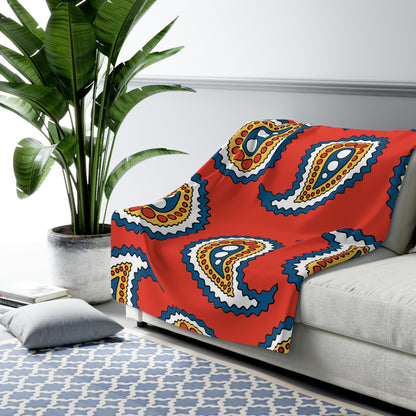 Kiribati Retro Paisley Blanket Throw