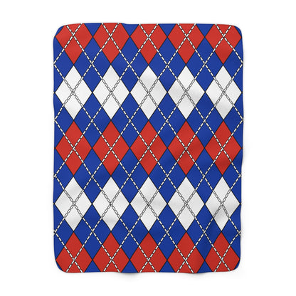 Russia Retro Argyle Blanket Throw