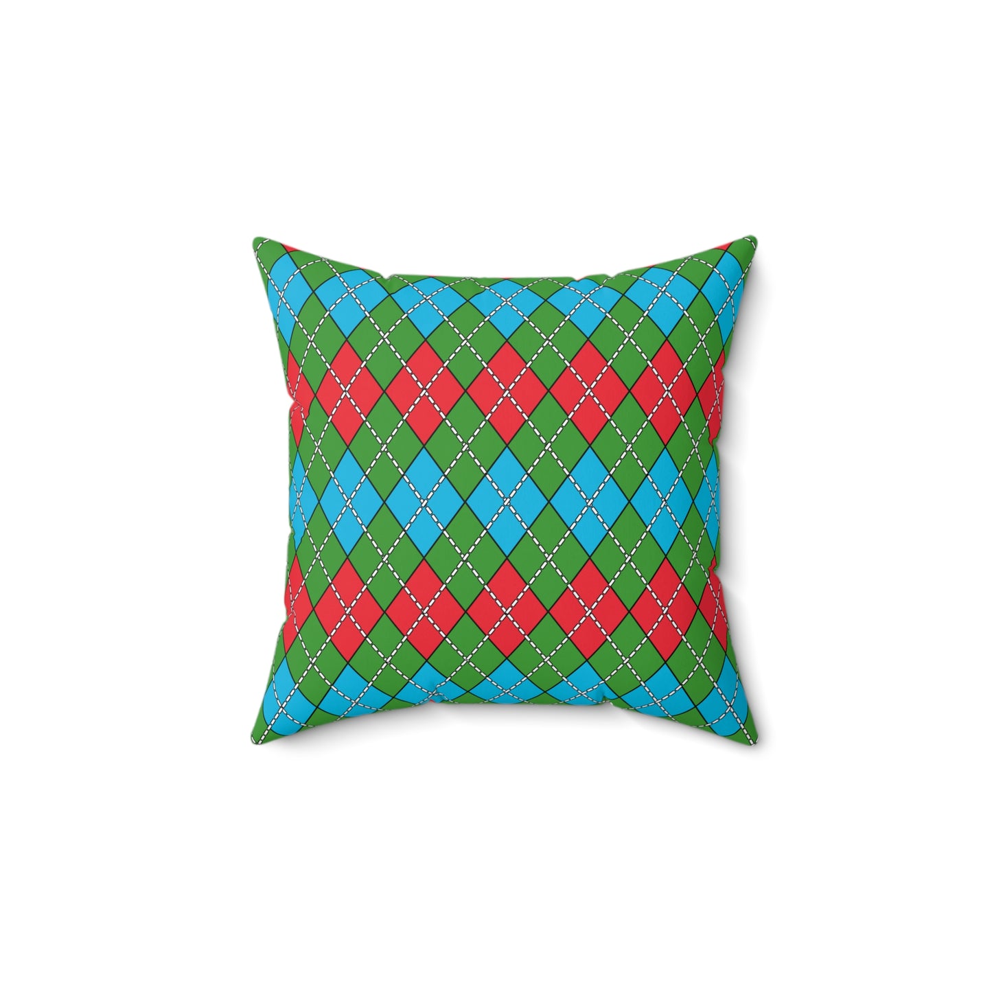Azerbaijan Retro Argyle Cushion Pillow