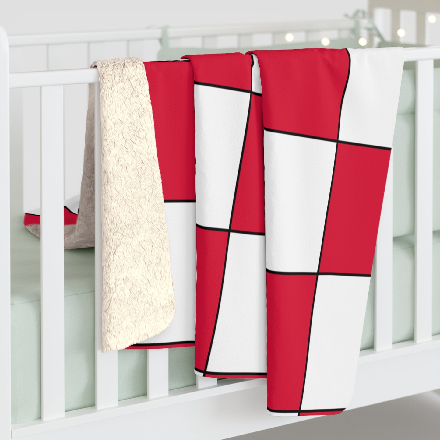 Poland Retro Check Blanket Throw