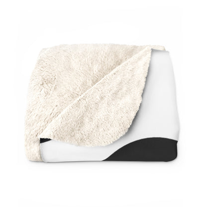 White, Black Retro Polka Dots Blanket Throw