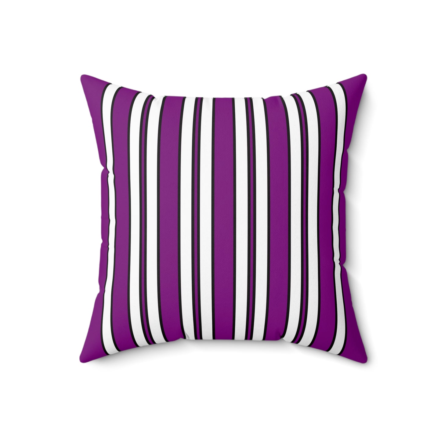 Purple, White Retro Stripes Cushion Pillow