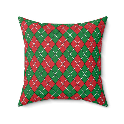 Turkmenistan Retro Argyle Cushion Pillow