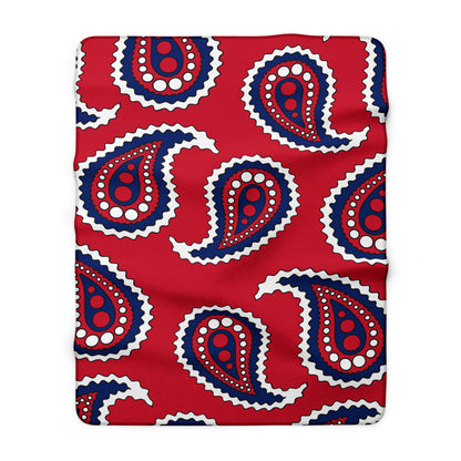 United Kingdom (UK) Retro Paisley Blanket Throw