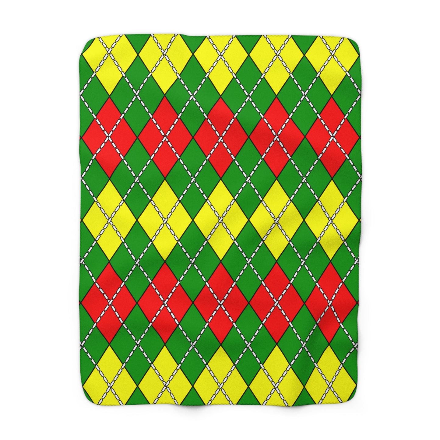 Guinea Retro Argyle Blanket Throw