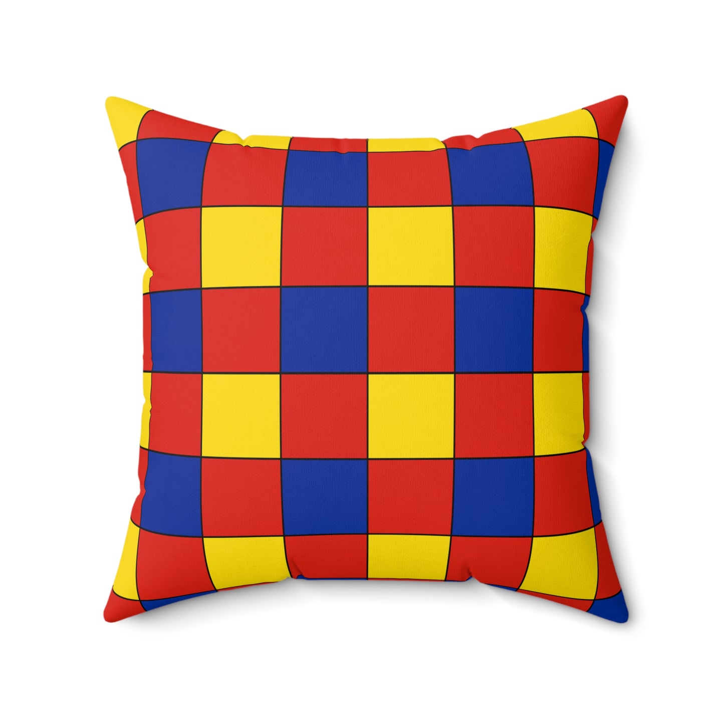 Romania Retro Check Cushion Pillow