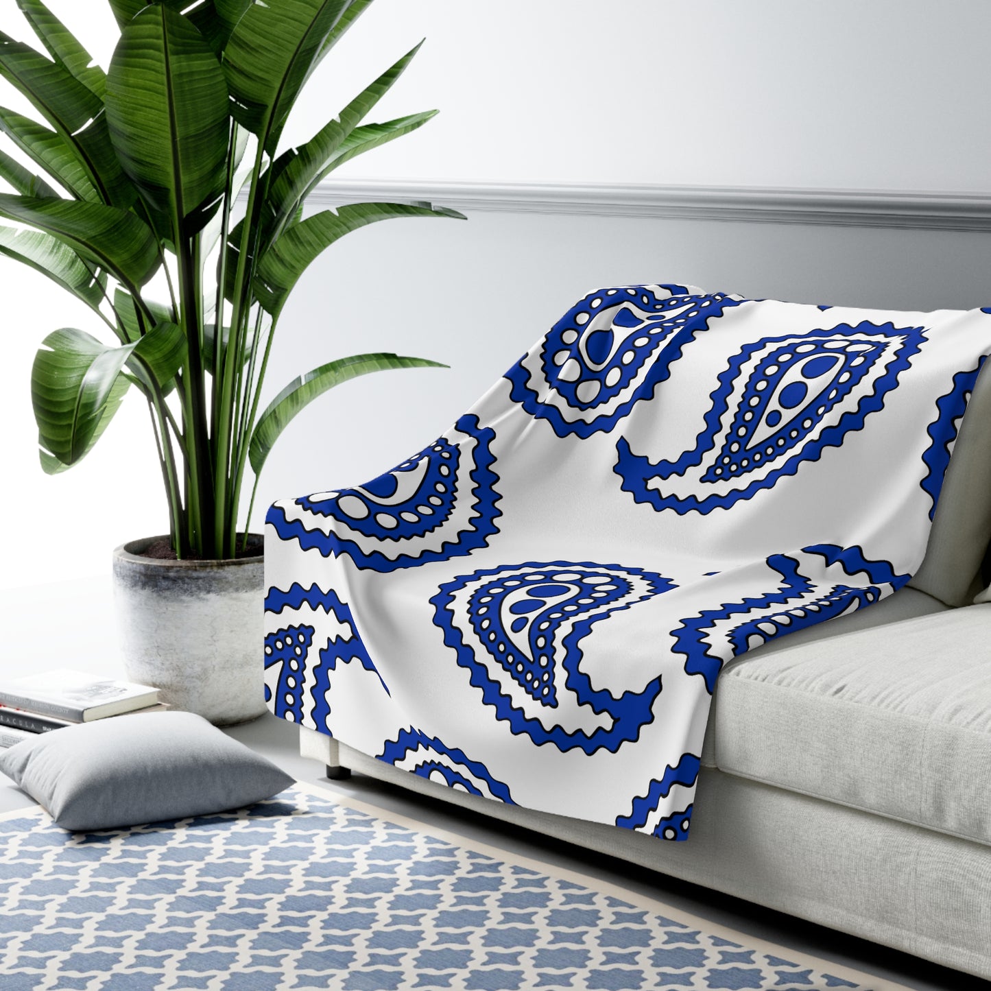 Uruguay Retro Paisley Blanket Throw