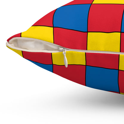 Mongolia Retro Check Cushion Pillow