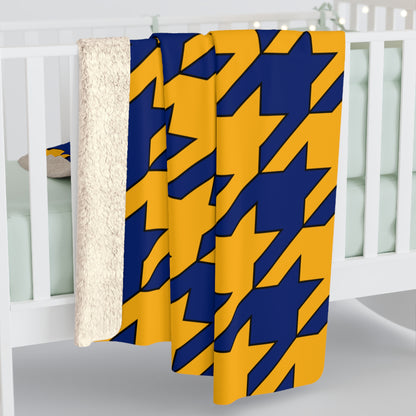 Nauru Retro Houndstooth Blanket Throw