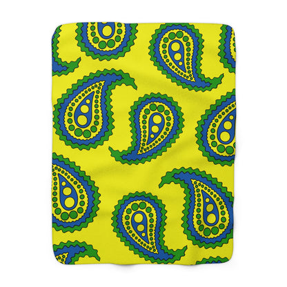 Saint Vincent And The Grenadines Retro Paisley Blanket Throw