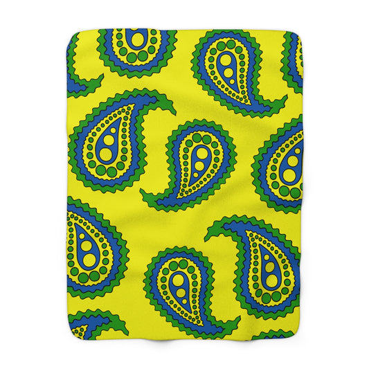 Saint Vincent And The Grenadines Retro Paisley Blanket Throw