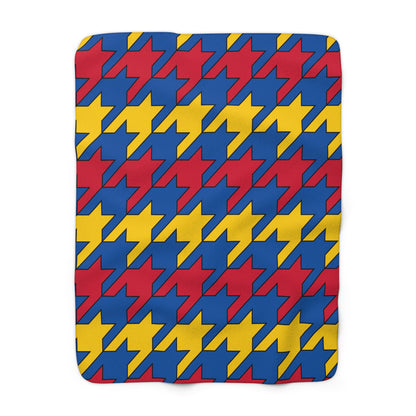 Aland Islands Retro Houndstooth Blanket Throw