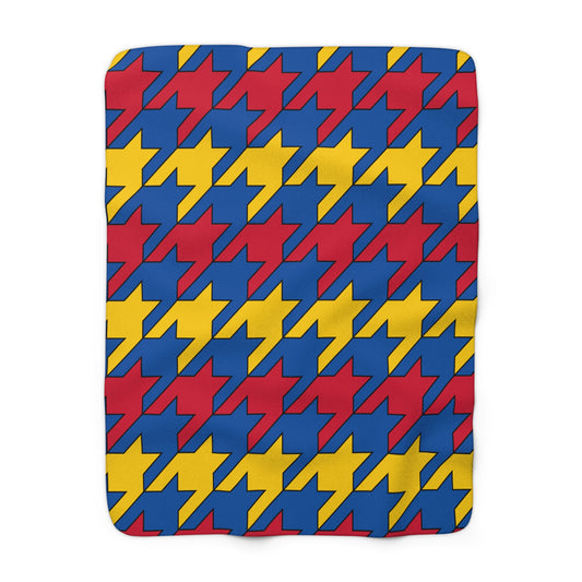 Aland Islands Retro Houndstooth Blanket Throw