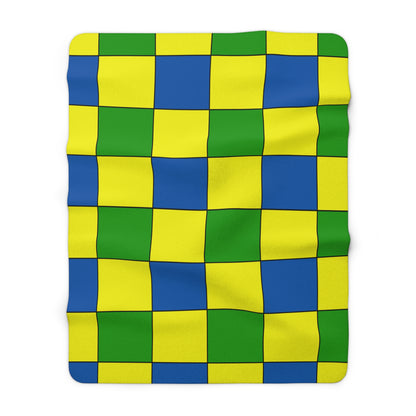 Saint Vincent And The Grenadines Retro Check Blanket Throw