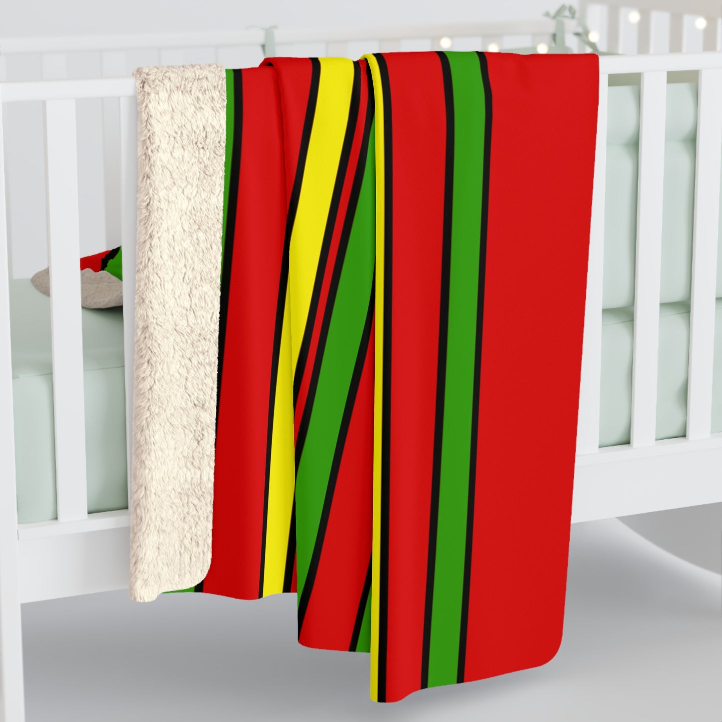 Burkina Faso Retro Stripes Blanket Throw