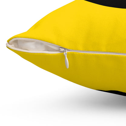 Gold, Black Retro Target Cushion Pillow