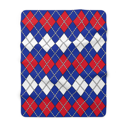 Cambodia Retro Argyle Blanket Throw