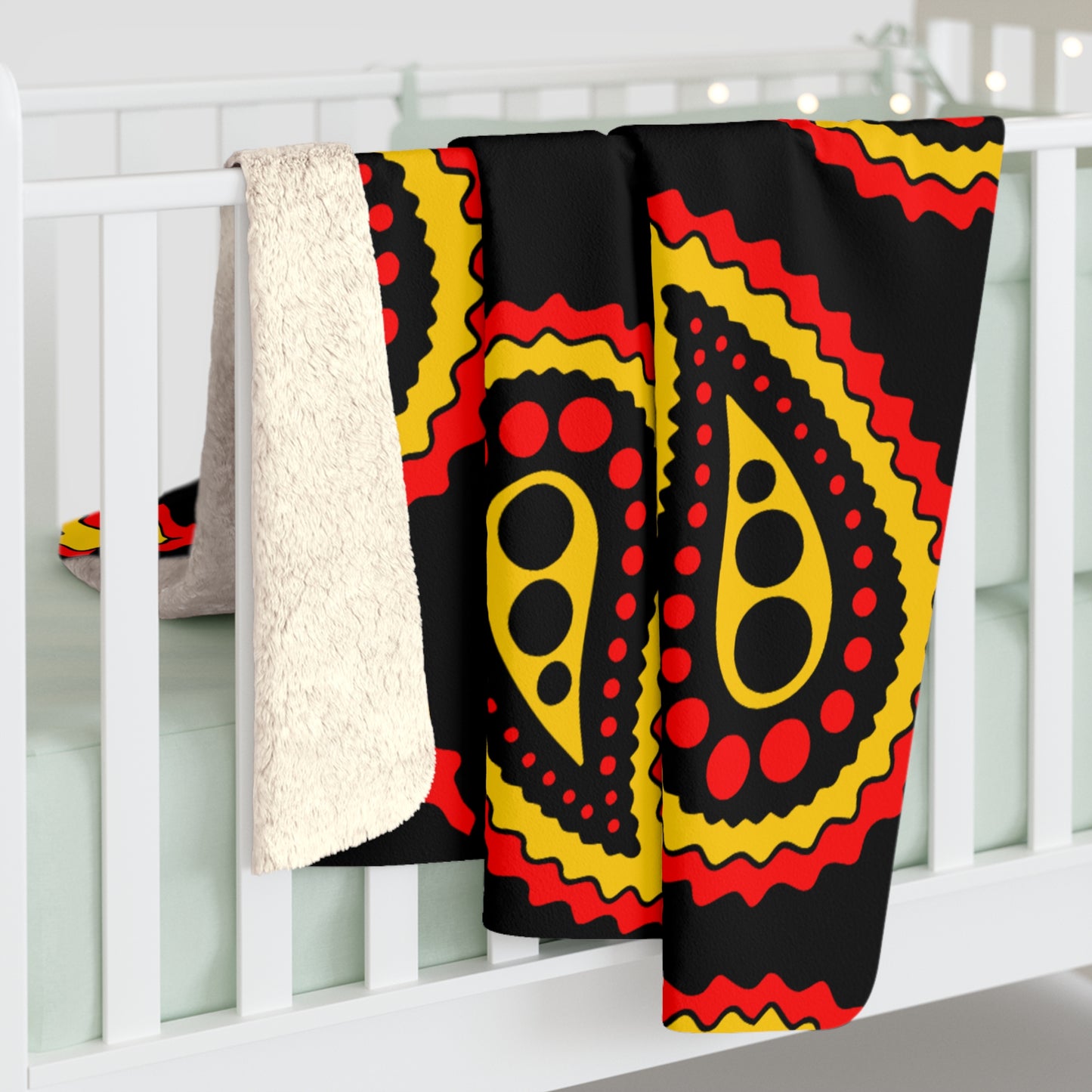 Papua New Guinea Retro Paisley Blanket Throw