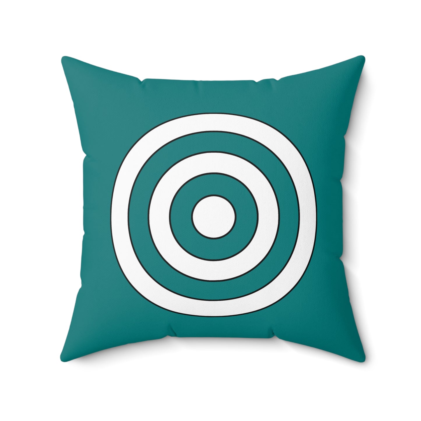 Teal, White Retro Target Cushion Pillow