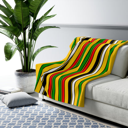 Mozambique Retro Stripes Blanket Throw