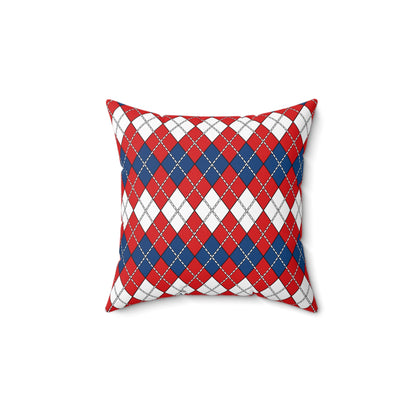 Czechia Retro Argyle Cushion Pillow