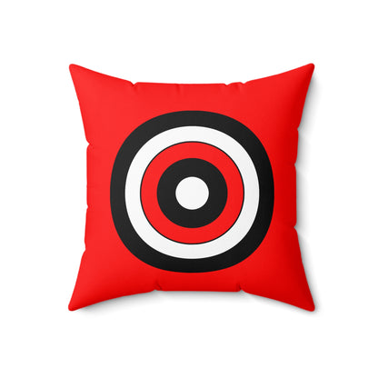 Red, Black, White Retro Target Cushion Pillow
