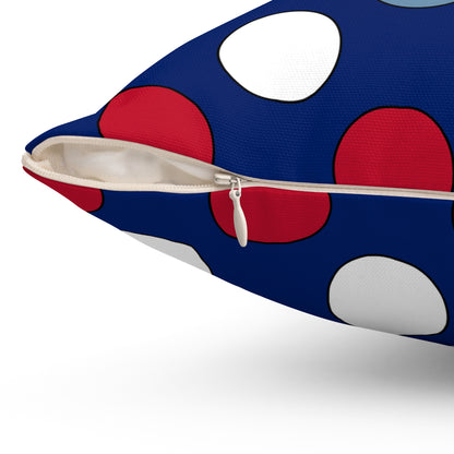 Falkland Islands Retro Polka Dots Cushion Pillow