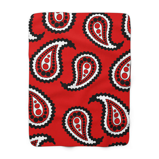 Trinidad And Tobago Retro Paisley Blanket Throw