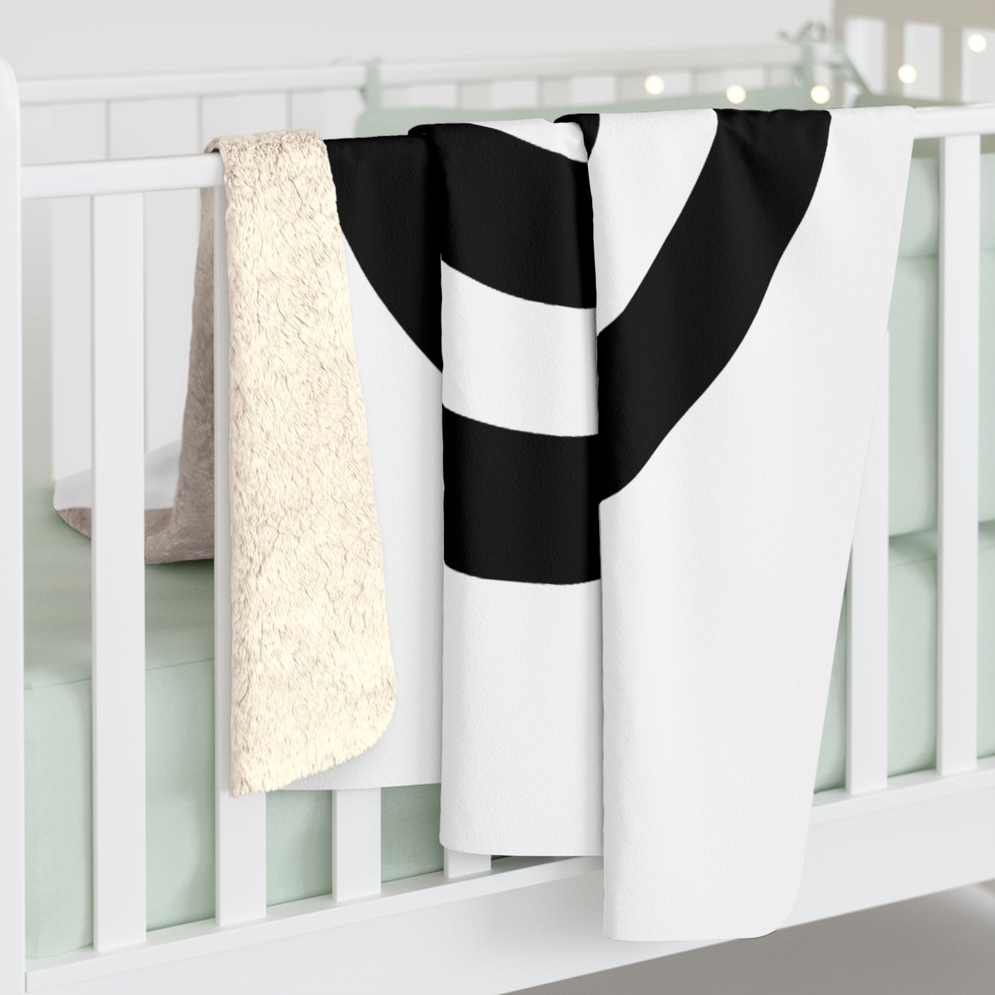 White, Black Retro Target Blanket Throw