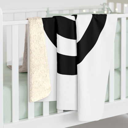 White, Black Retro Target Blanket Throw