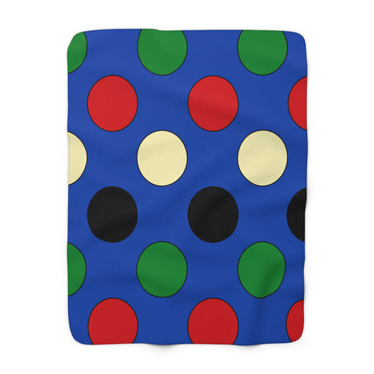 South Sudan Retro Polka Dots Blanket Throw