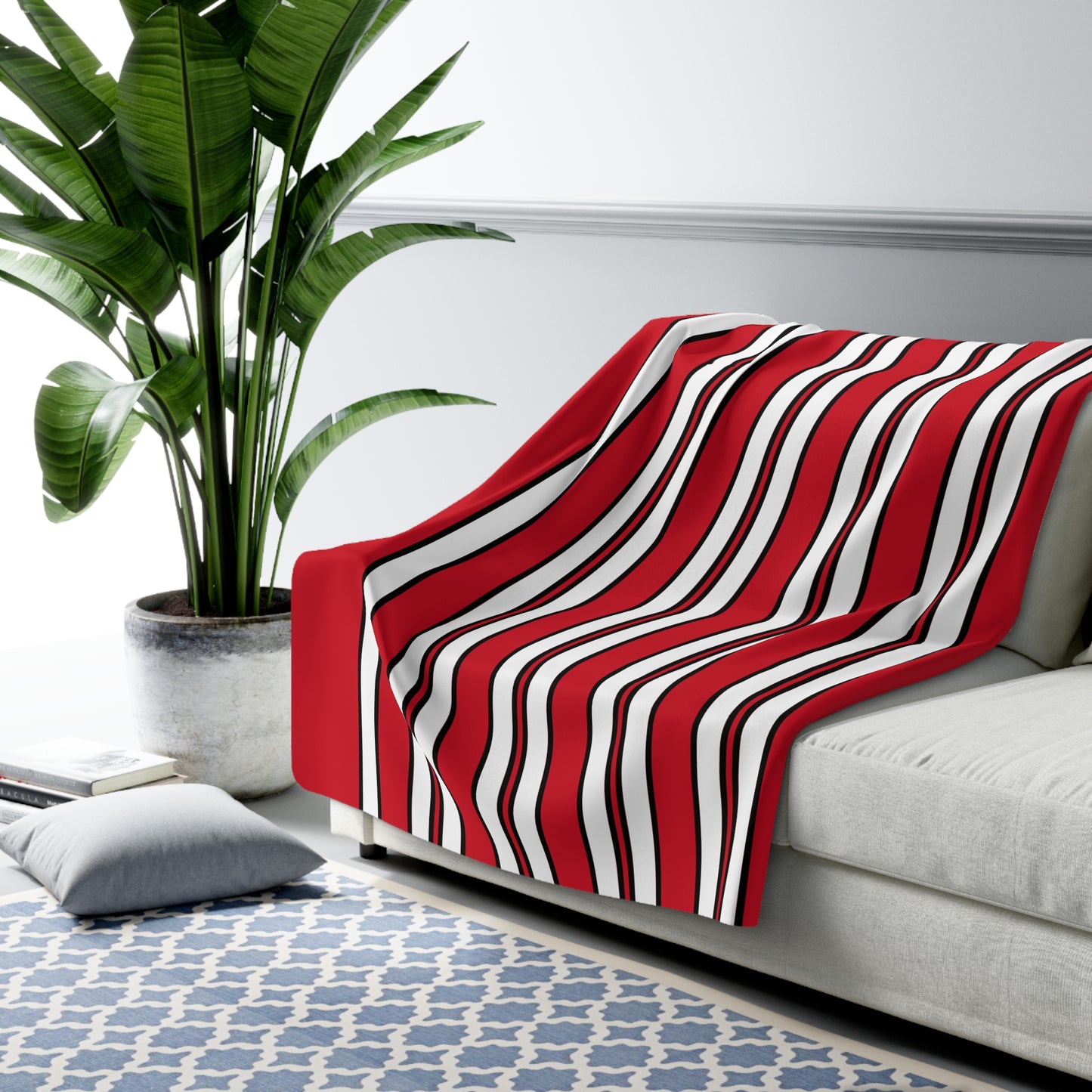 Bahrain Retro Stripes Blanket Throw